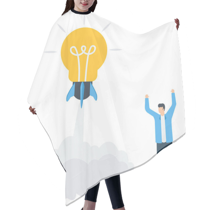 Personality  Startup Innovation, Business Creativity, Success Goal, Business Idea, Career Development, Business Growth Hair Cutting Cape