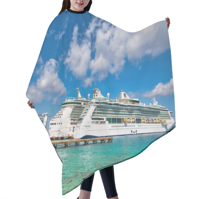 Personality  Three Cruise Ships In Cozumel Hair Cutting Cape