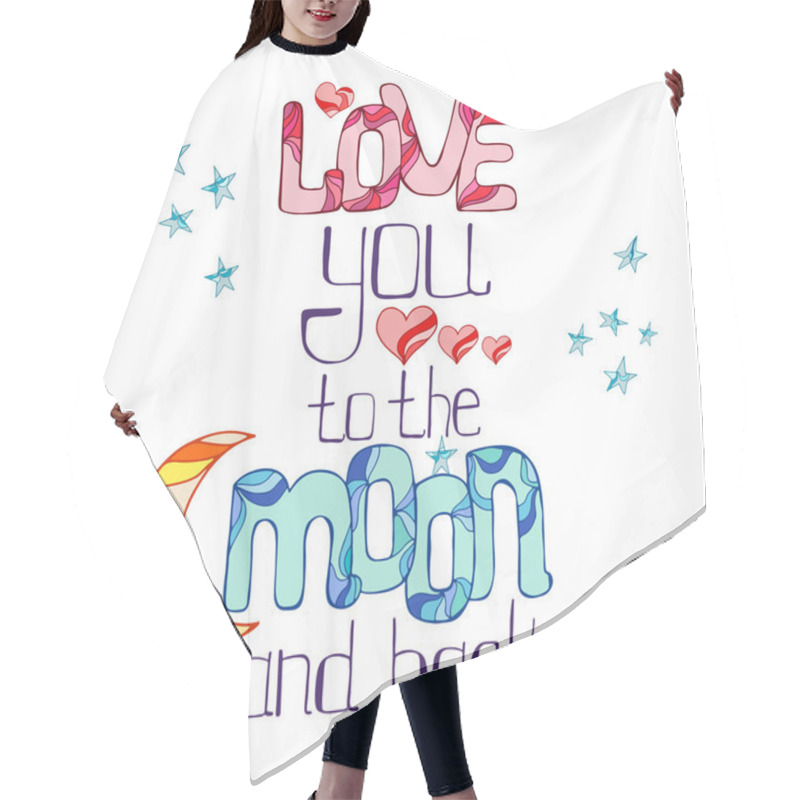 Personality   Love You To The Moon And Back Hair Cutting Cape