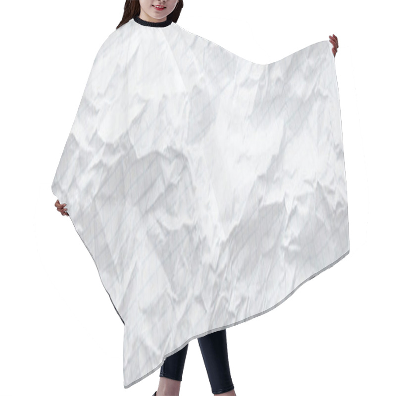 Personality  Top View Of Empty Crumpled Paper Texture, Panoramic Shot Hair Cutting Cape