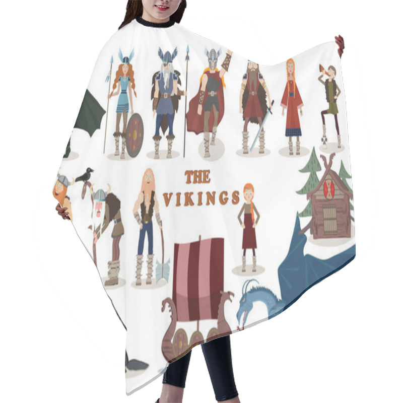 Personality  The Vikings. Viking Cartoon Characters. Valkyrie, Berserker, War Hair Cutting Cape