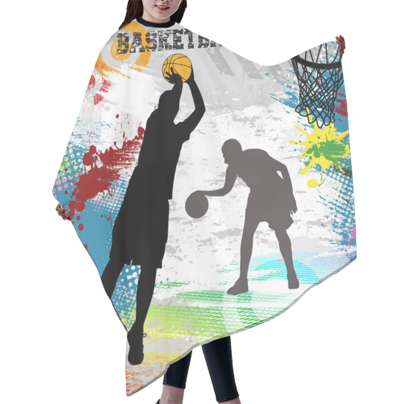 Personality  Basketball Poster Hair Cutting Cape