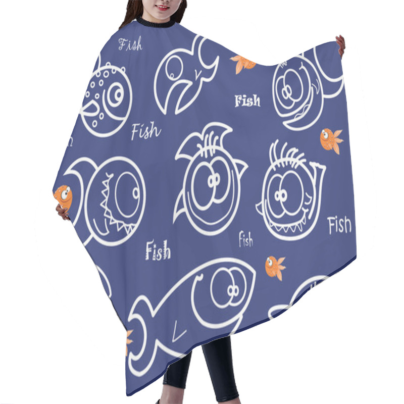 Personality  Vector Funny Fish,vector Goldfish Hair Cutting Cape