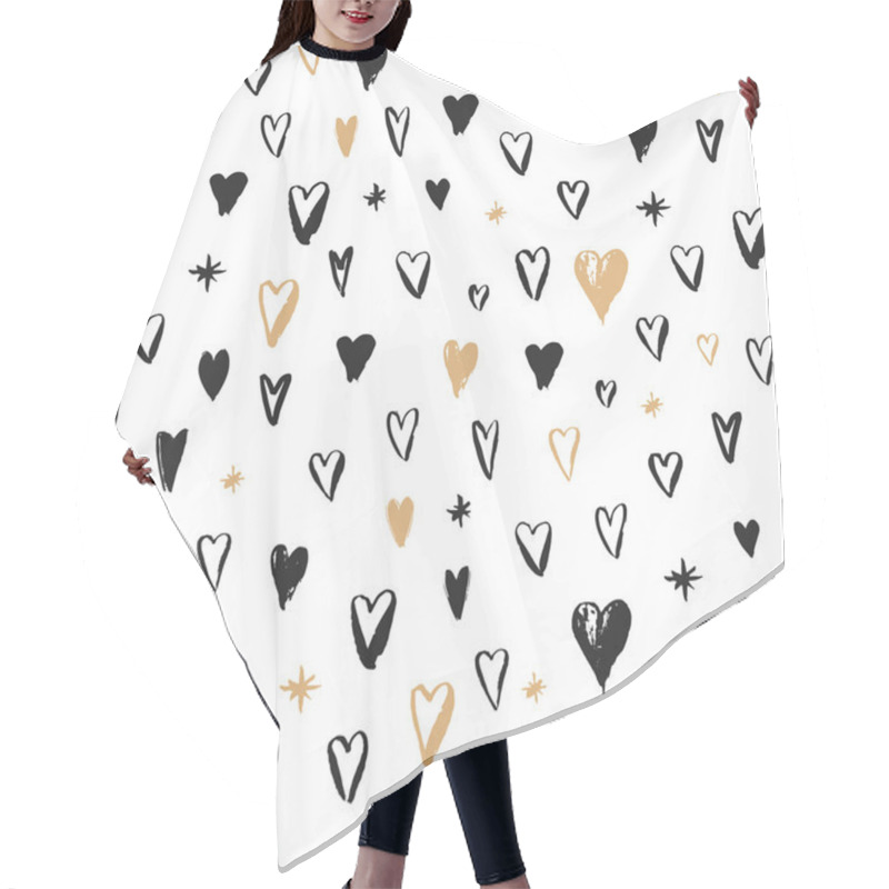 Personality  Seamless Hand Drawn Pattern Hair Cutting Cape