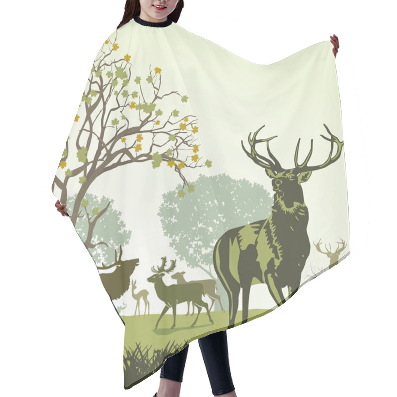 Personality  Deer And Wildlife In Autumn Hair Cutting Cape