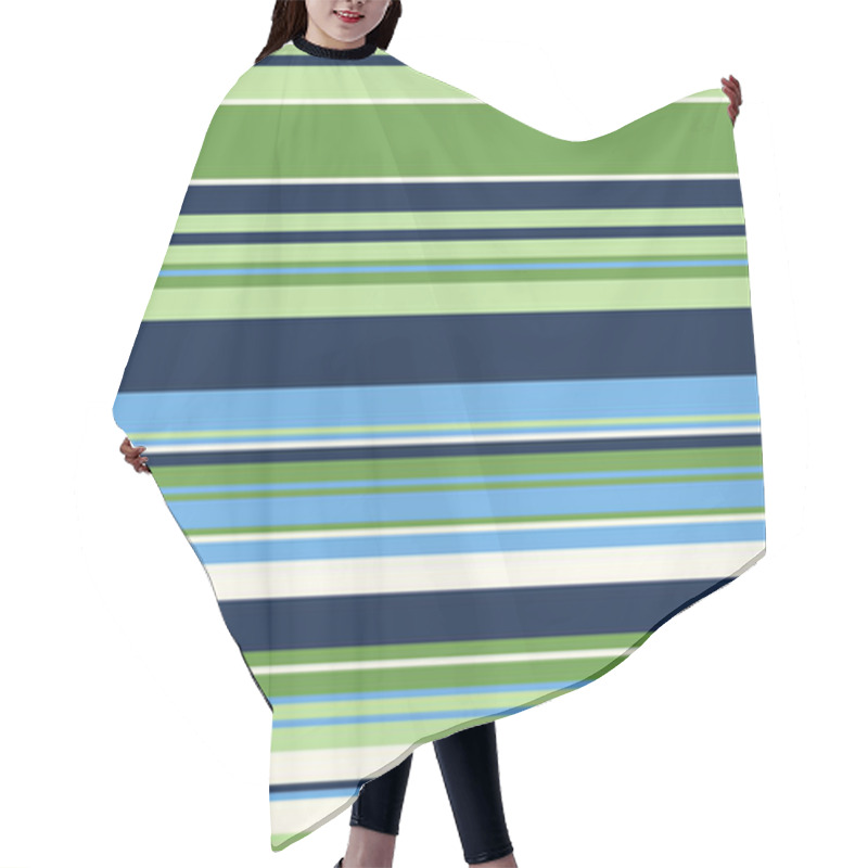 Personality  Horizontal Stripes In Calming Blues, Greens, And Whites Create A Versatile Pattern Perfect For Website Backgrounds, Textile Designs, Or Stationery.  Clean, Modern Aesthetic. Hair Cutting Cape