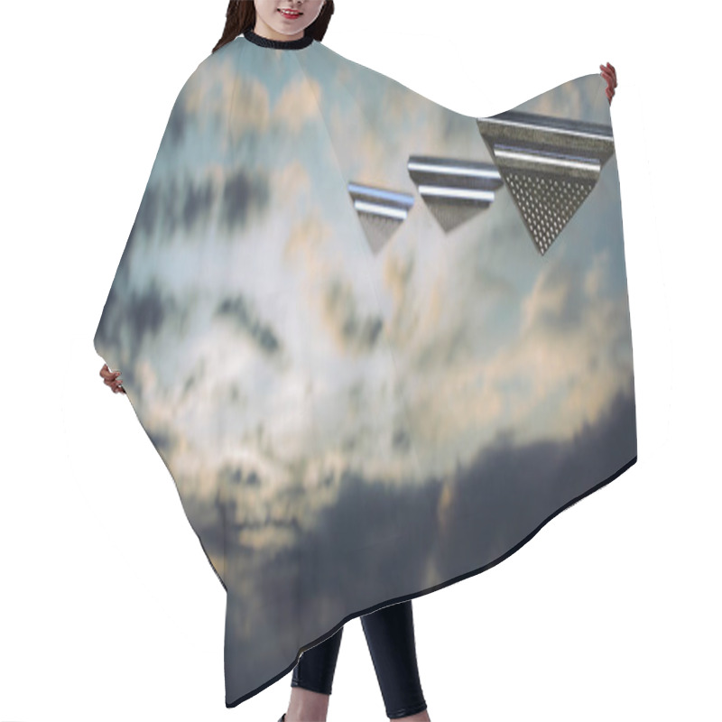 Personality  3d Illustration Of An Unidentified Flying Object Hair Cutting Cape