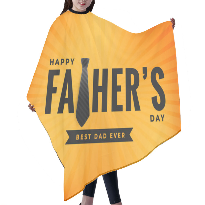 Personality  Happy Fathers Day Best Dad Ever Yellow Background Hair Cutting Cape