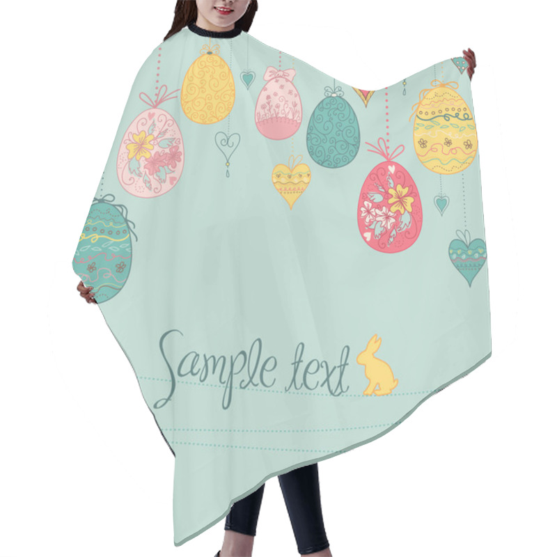 Personality  Hanging Easter Eggs Hair Cutting Cape