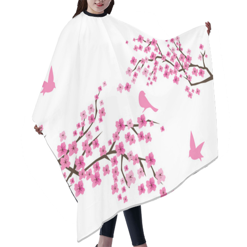 Personality  Sacura Branches Hair Cutting Cape