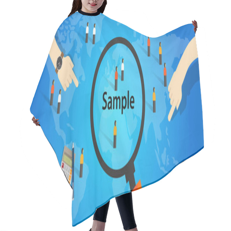 Personality  Sample From Population Statistics Research Survey Methodology Selection Concept Hair Cutting Cape