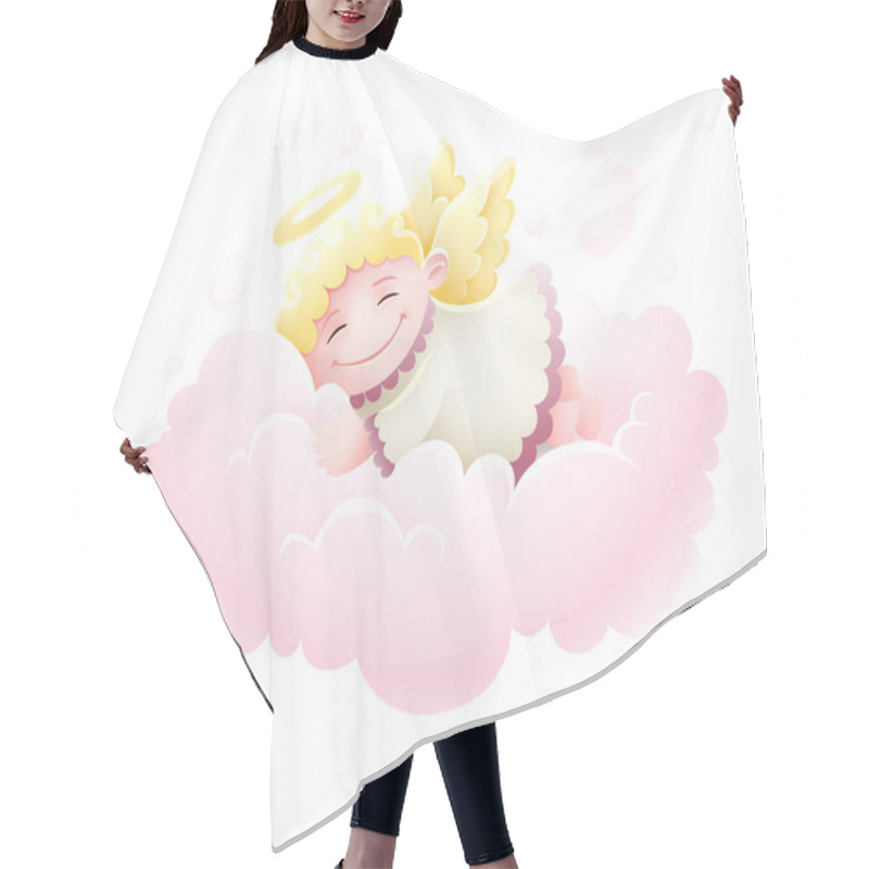 Personality  Angel Cupid Baby Sleeping At Cloud Hair Cutting Cape