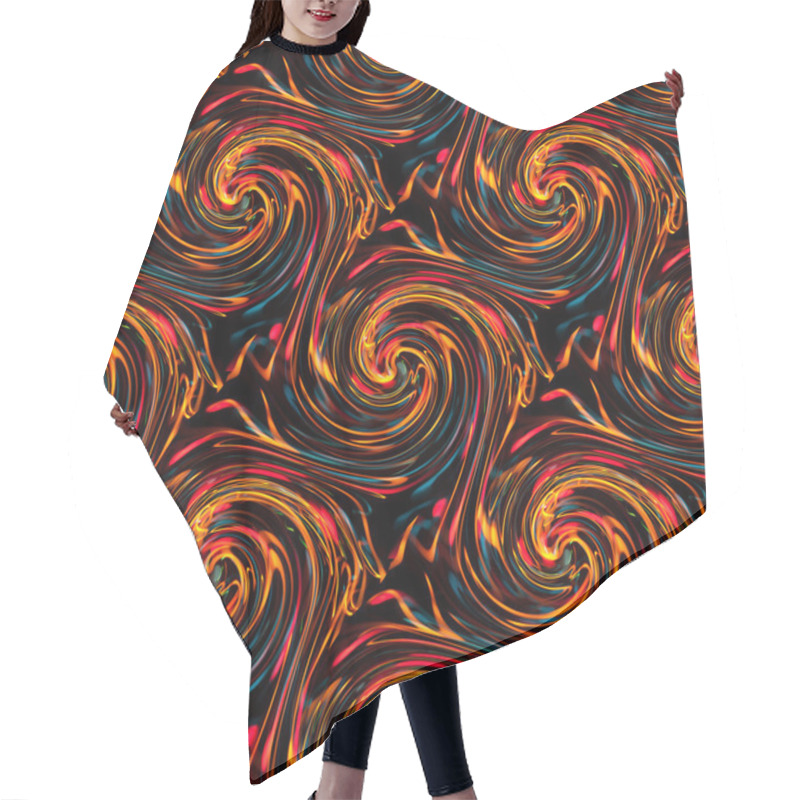 Personality  Seamless Twirls Abstract Hair Cutting Cape