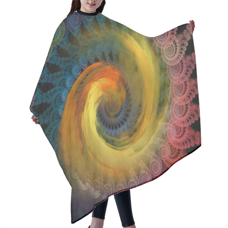 Personality  Spiral Background.  Hair Cutting Cape