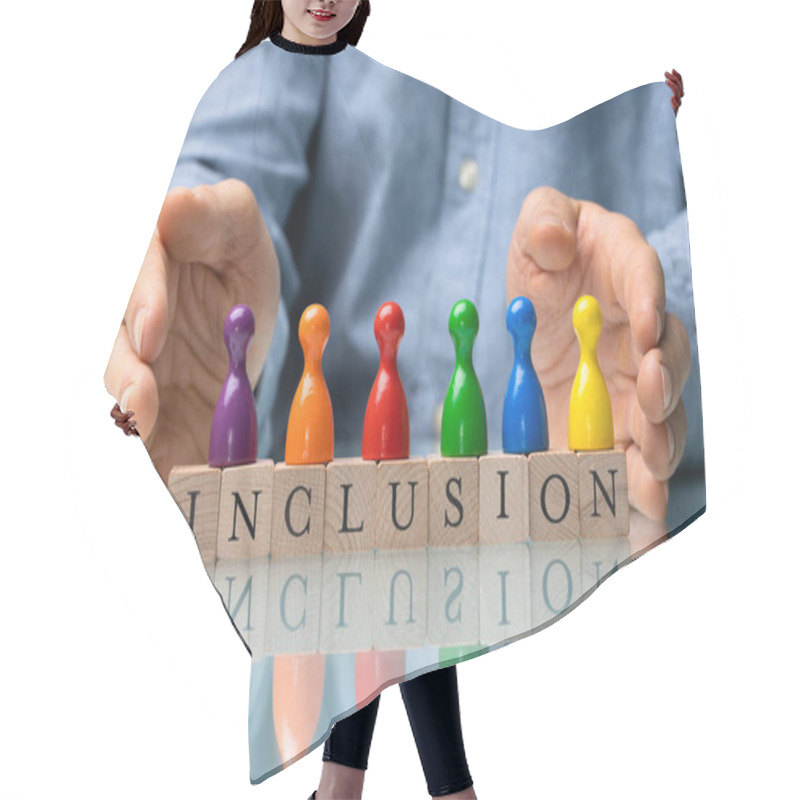 Personality  Inclusion Diversity Equality Banner. Inclusive LGBT Banner Hair Cutting Cape