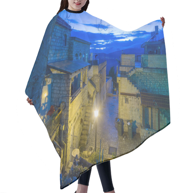 Personality  Alley Scene, Safed (Tzfat) Hair Cutting Cape