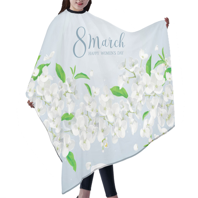 Personality  Apple Blossom Vector Greeting Card Hair Cutting Cape