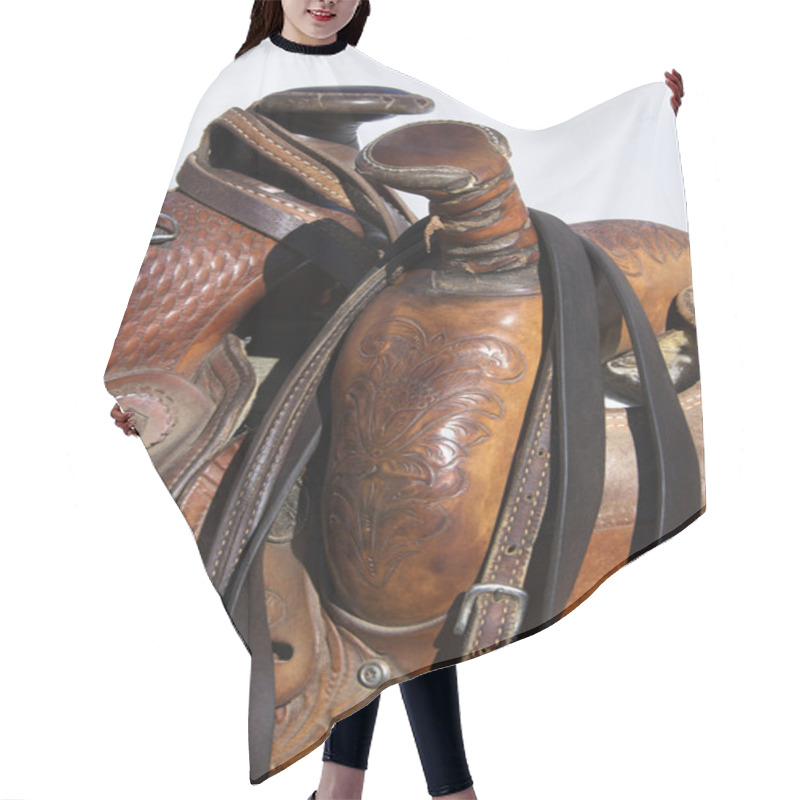 Personality  Detail Of Horse Saddles Hair Cutting Cape