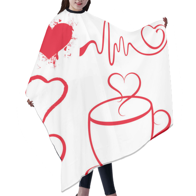 Personality  Heart Collection Hair Cutting Cape