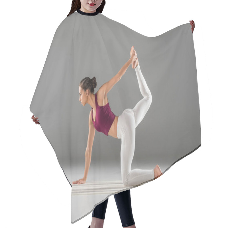 Personality  Woman Practicing Yoga  Hair Cutting Cape