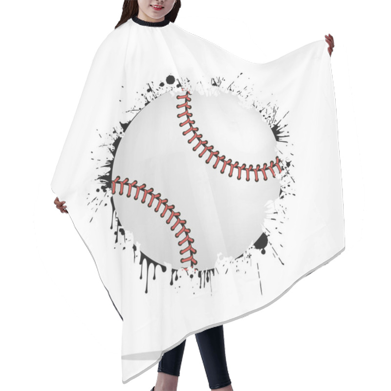 Personality  Background Abstract Baseball Ball From Blots Hair Cutting Cape