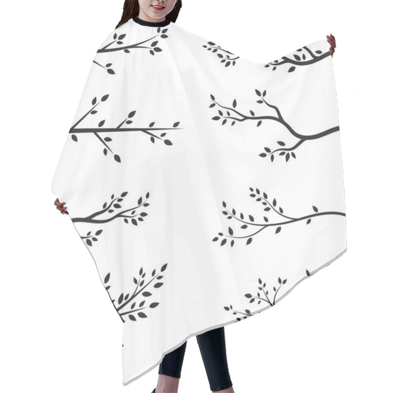 Personality  Tree Branch Vector Ilustration Design Template Hair Cutting Cape