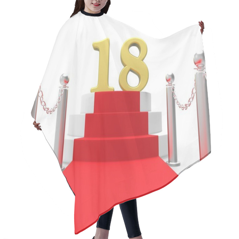 Personality  Golden Eighteen On Red Carpet Means Celebrity Eighteenth Birthda Hair Cutting Cape