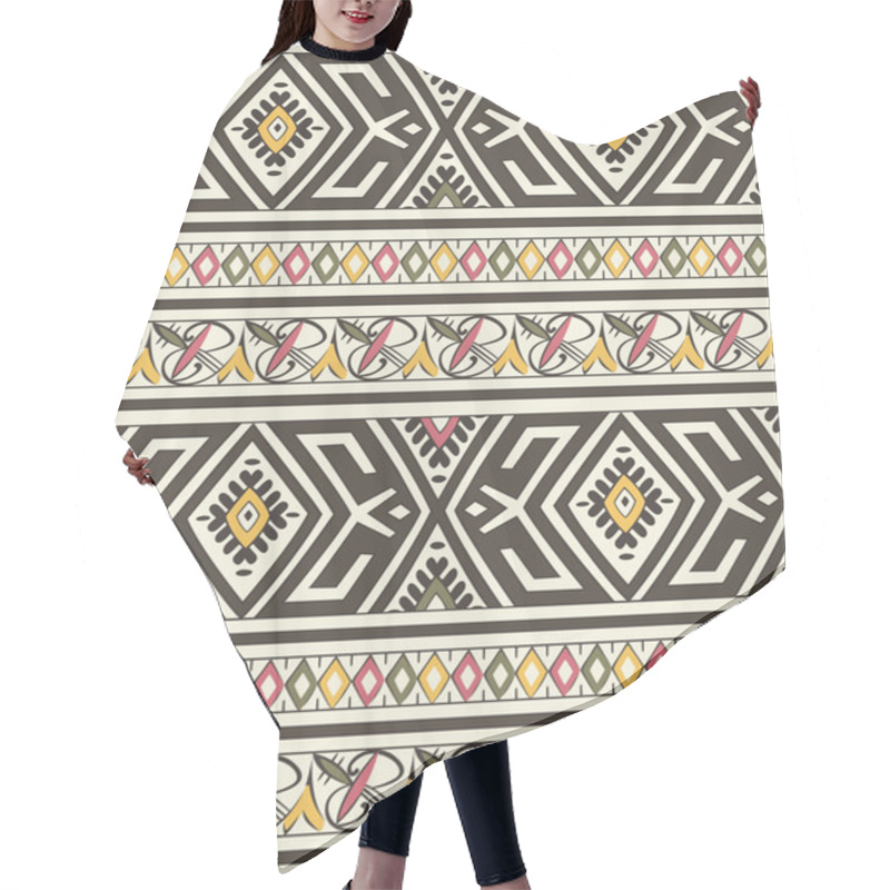 Personality  Seamless Islamic Geometry Pattern Hair Cutting Cape