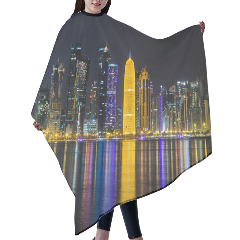 Personality  The Skyline Of Doha, Qatar Hair Cutting Cape