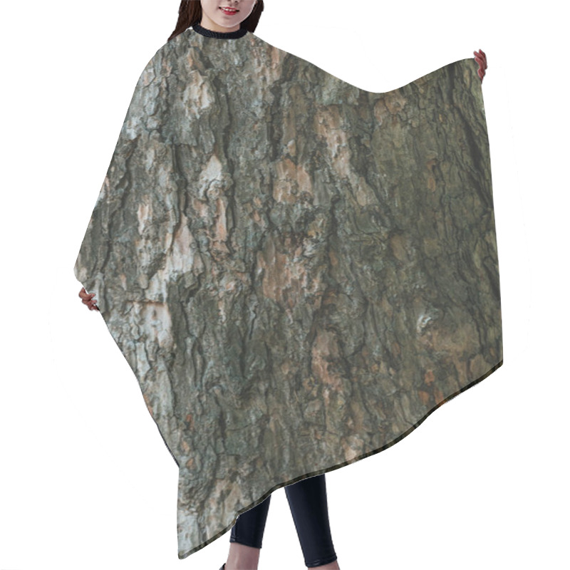 Personality  Cracked Rough Brown Tree Bark Background  Hair Cutting Cape