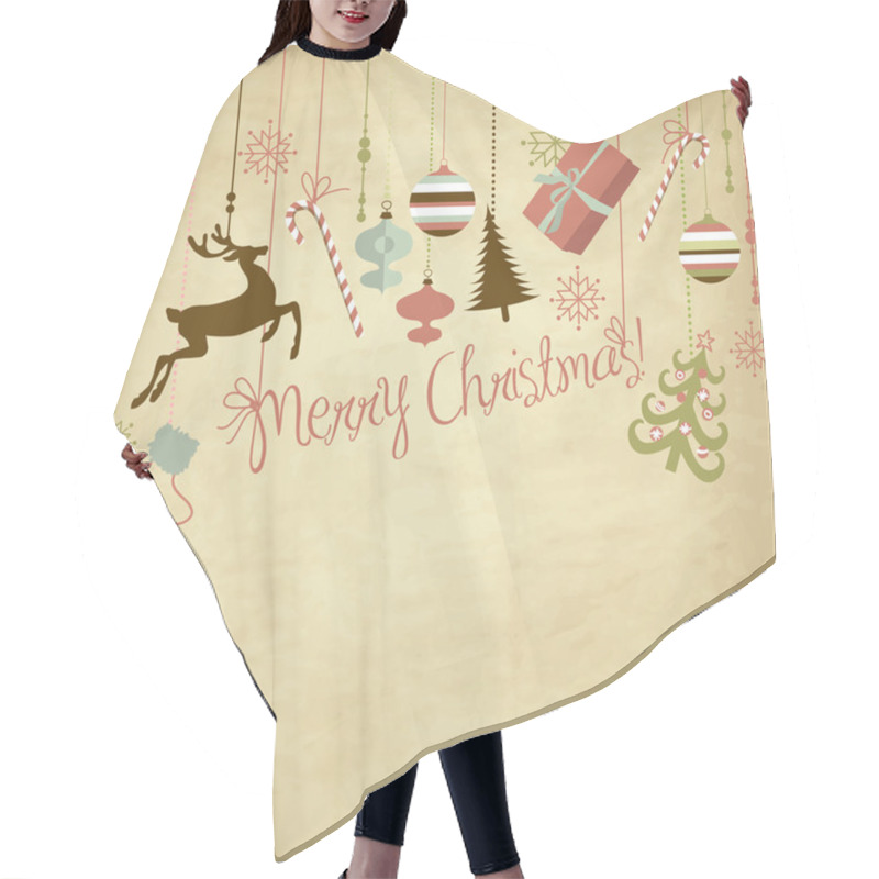 Personality  Christmas Background Hair Cutting Cape