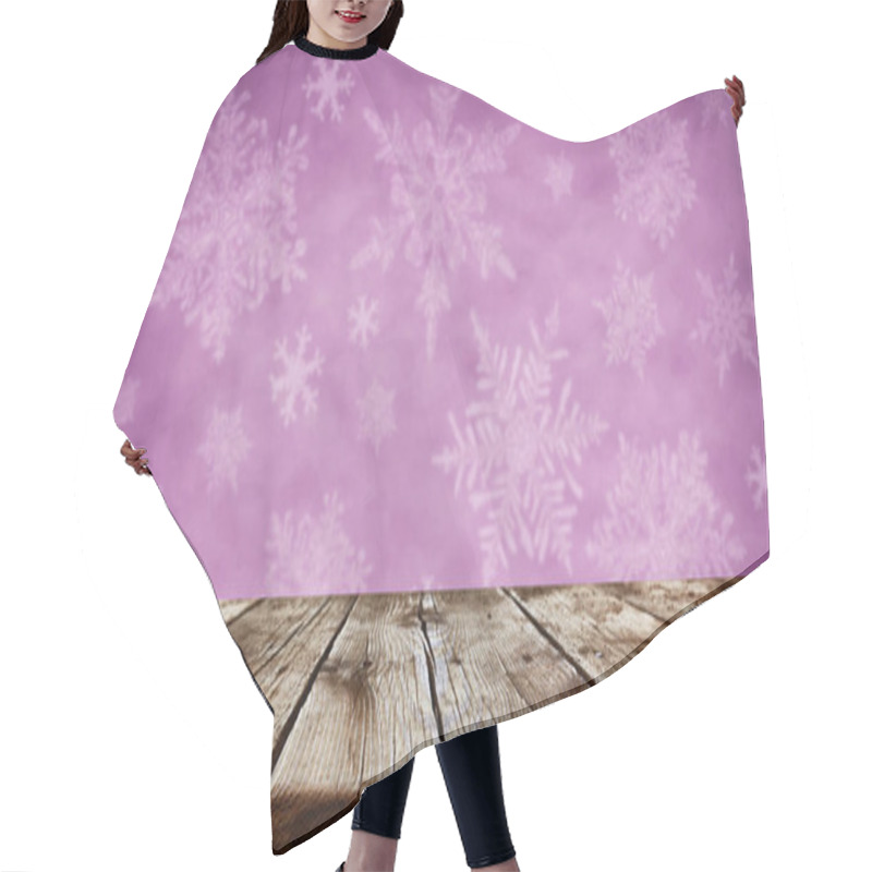 Personality  Empty Old Wooden Table Background - Christmas Background Hair Cutting Cape