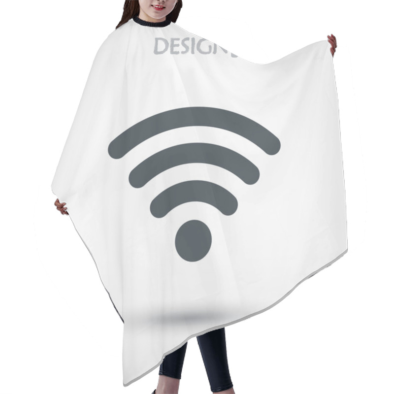 Personality  Wireless Network Symbol Of Wifi Icon Hair Cutting Cape