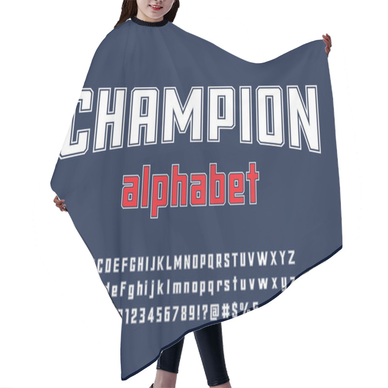 Personality  Sports Style Alphabet Design With Uppercase, Lowercase, Numbers And Symbols Hair Cutting Cape