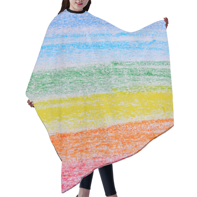 Personality  Rainbow Background Hair Cutting Cape