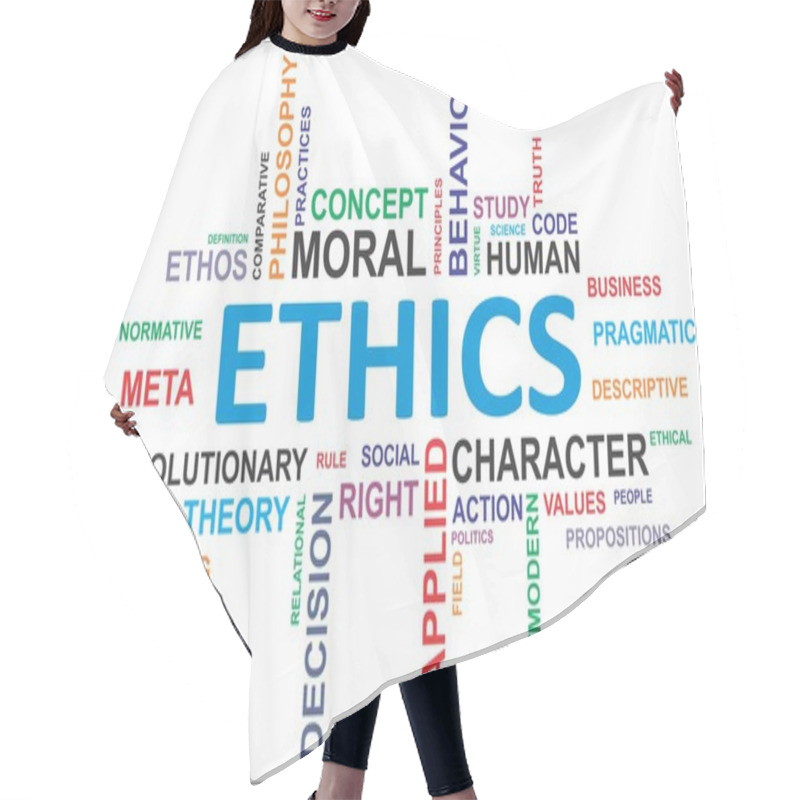 Personality  Word Cloud - Ethics Hair Cutting Cape