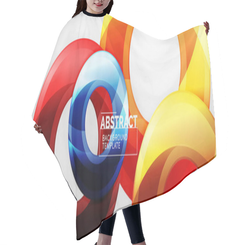 Personality  Glossy Circles Geometric Background Hair Cutting Cape