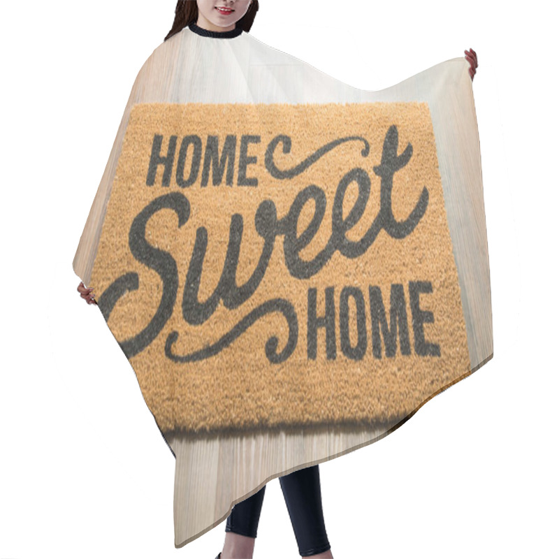 Personality  Home Sweet Home Welcome Mat On Floor Hair Cutting Cape