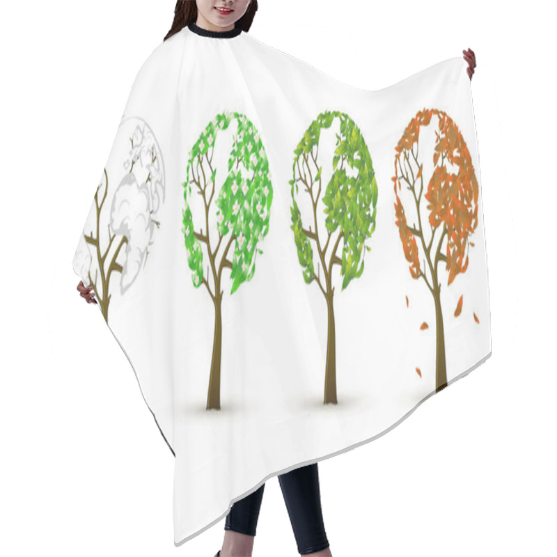 Personality  4 Season Trees Hair Cutting Cape