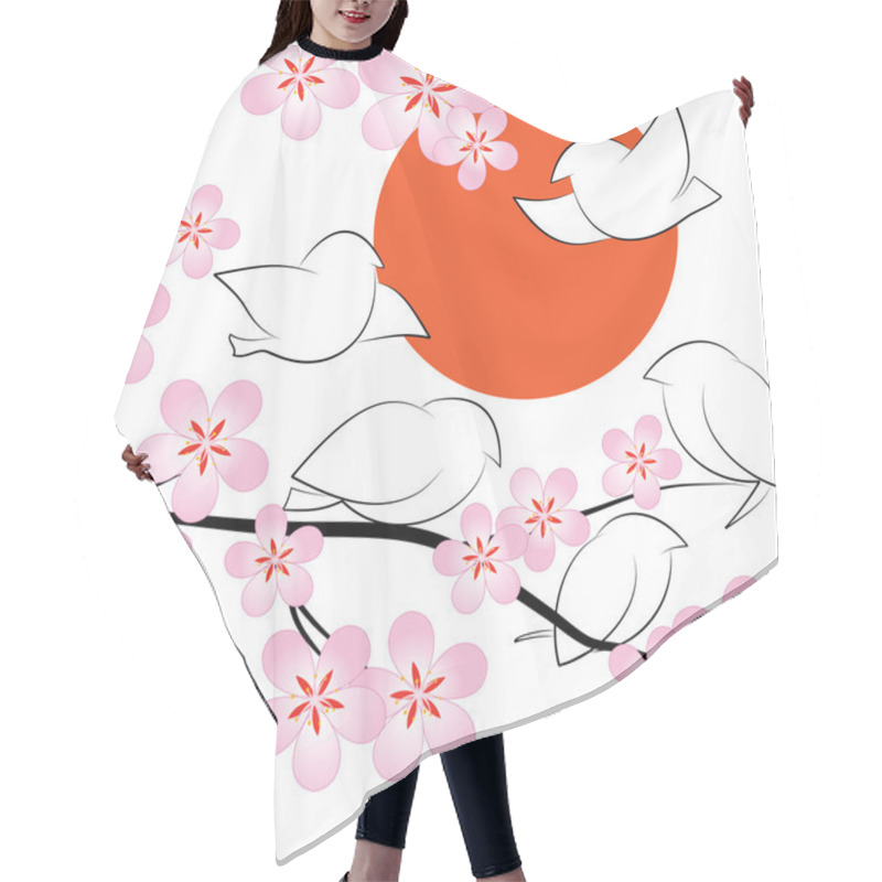 Personality  Sakura Hair Cutting Cape