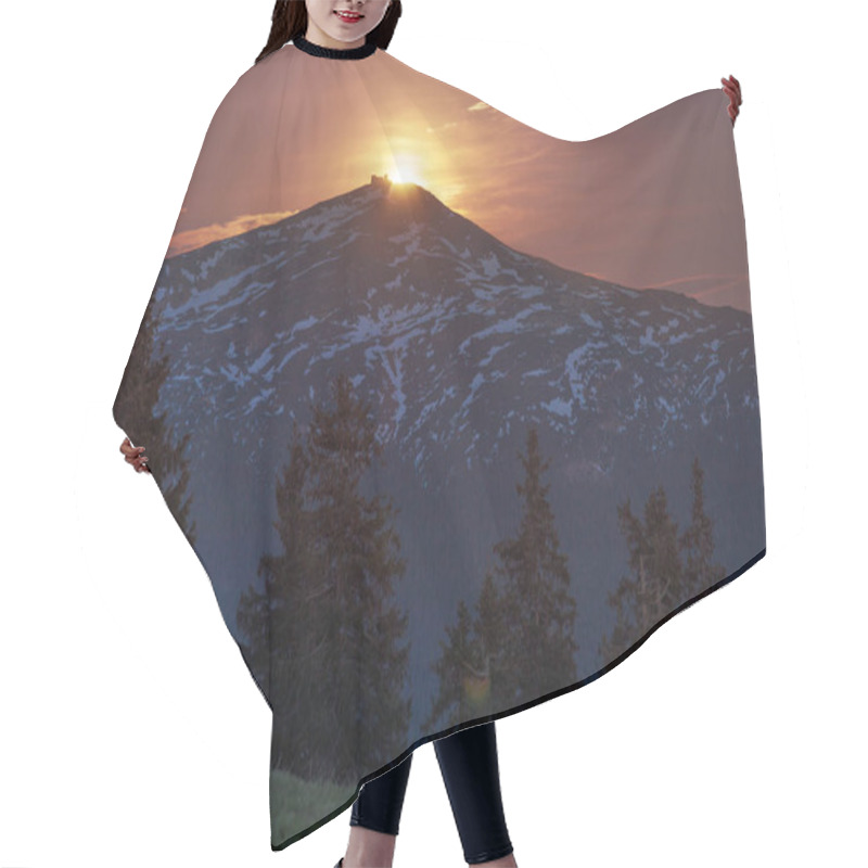 Personality  Sunrise Over Black Mountain Hair Cutting Cape