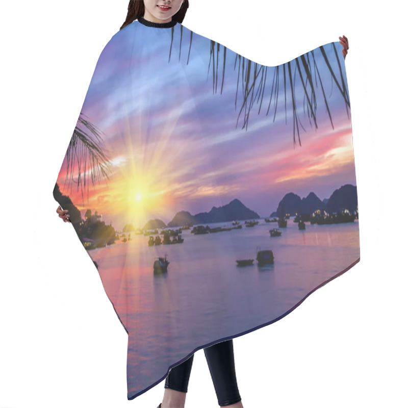 Personality  Sunset Or Sunrise Tropical Landscape Horizon Sea Hair Cutting Cape