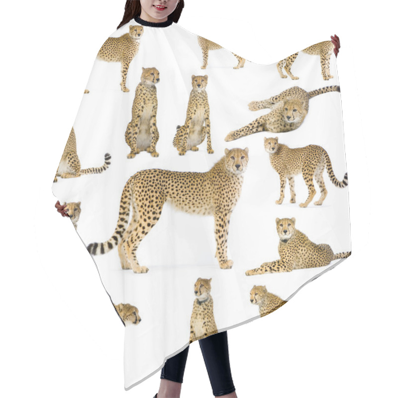 Personality  Fourteen Cheetahs Hair Cutting Cape