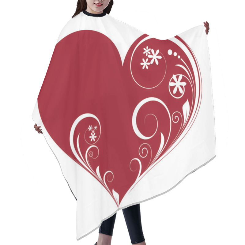 Personality  Flourish Heart Design Hair Cutting Cape