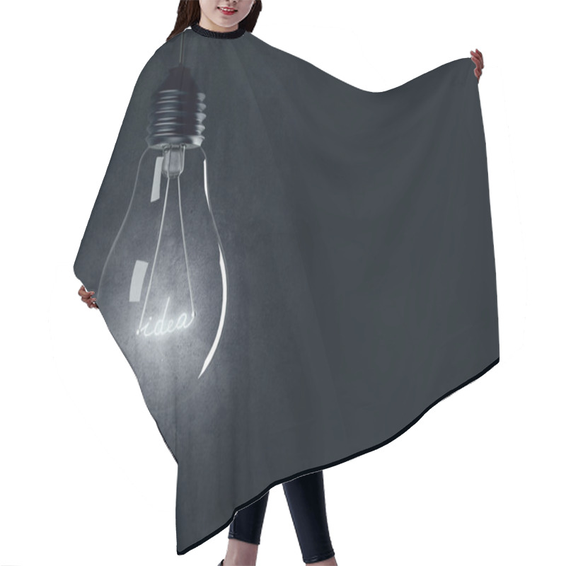 Personality  Bulb With Shining Idea Hair Cutting Cape