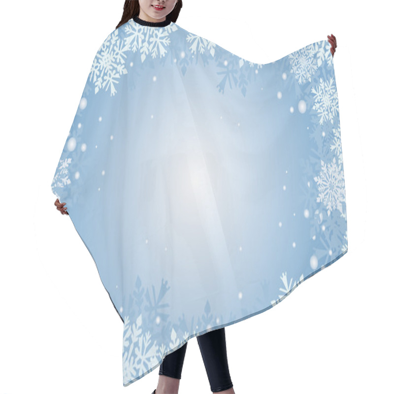 Personality  Blue Christmas Card Background Hair Cutting Cape