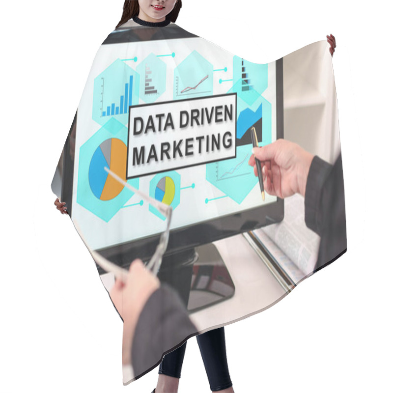 Personality  Data Driven Marketing Concept On A Computer Monitor Hair Cutting Cape