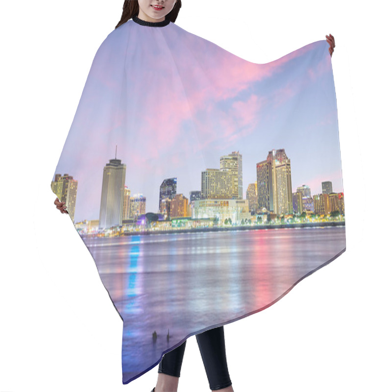 Personality  Downtown New Orleans, Louisiana And The Mississippi River Hair Cutting Cape