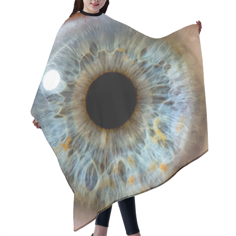 Personality  Eye Macro. Hair Cutting Cape