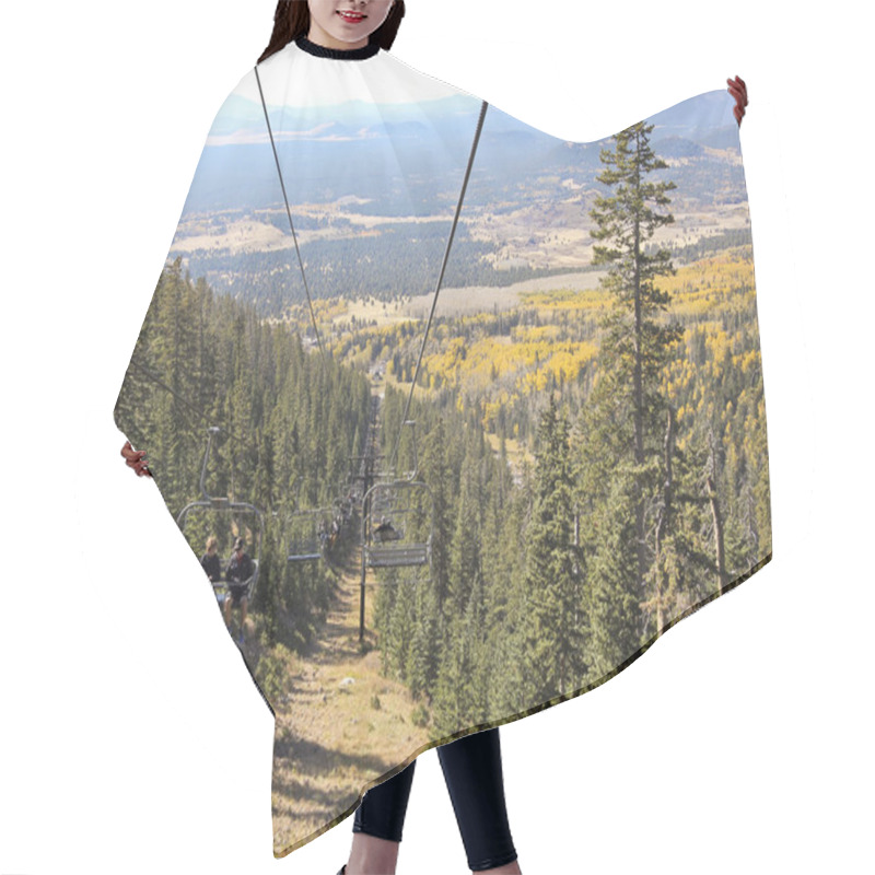 Personality  Arizona Snowbowl's Scenic Chairlift Near Flagstaff, Arizona Hair Cutting Cape